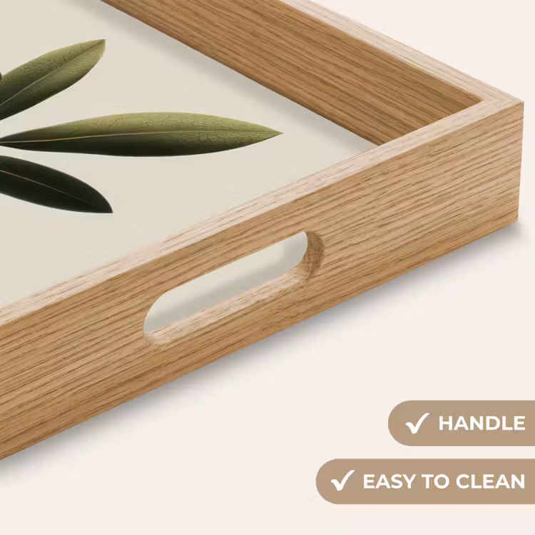 Tray - Olive Branch - Dark Green - Olives — 9