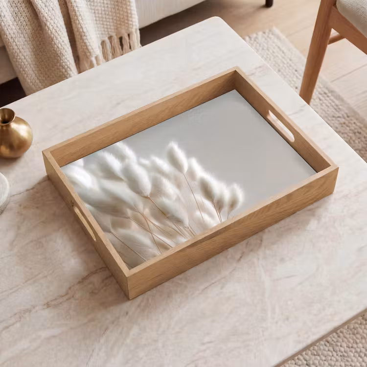 Tray - Plumes - Beige - Minimalist — 2