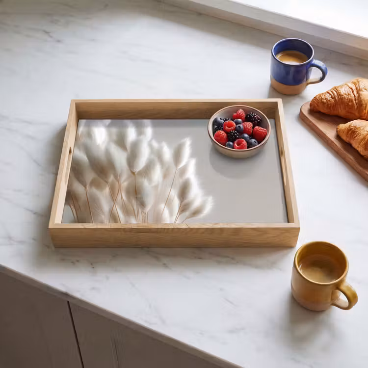 Tray - Plumes - Beige - Minimalist — 3