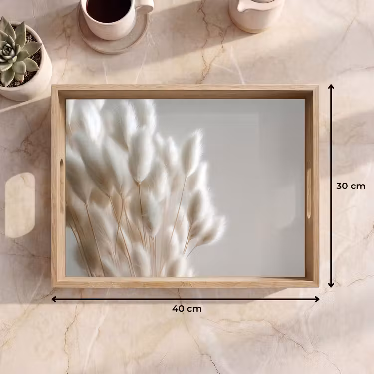 Tray - Plumes - Beige - Minimalist — 8