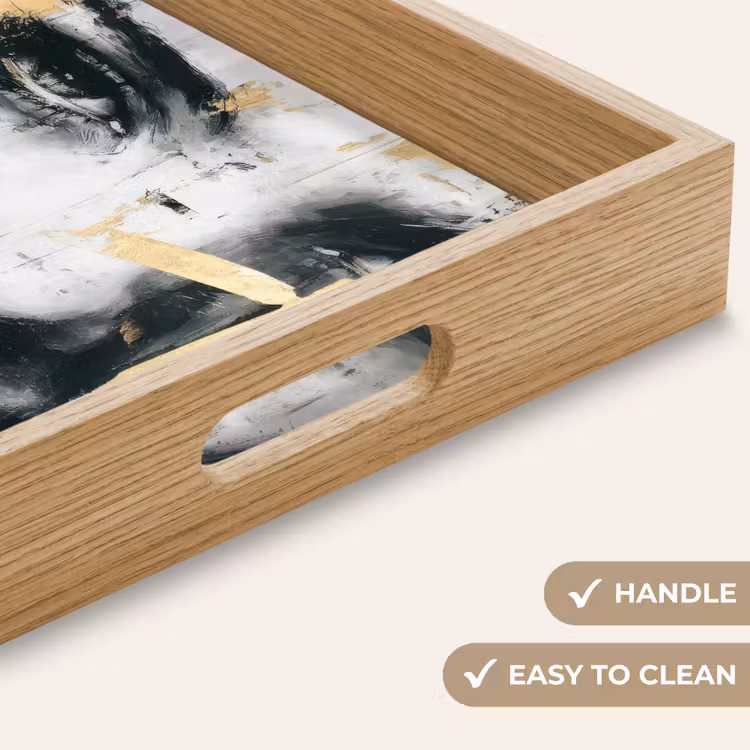 Tray - Portrait - Woman - Brush strokes - Gold — 9