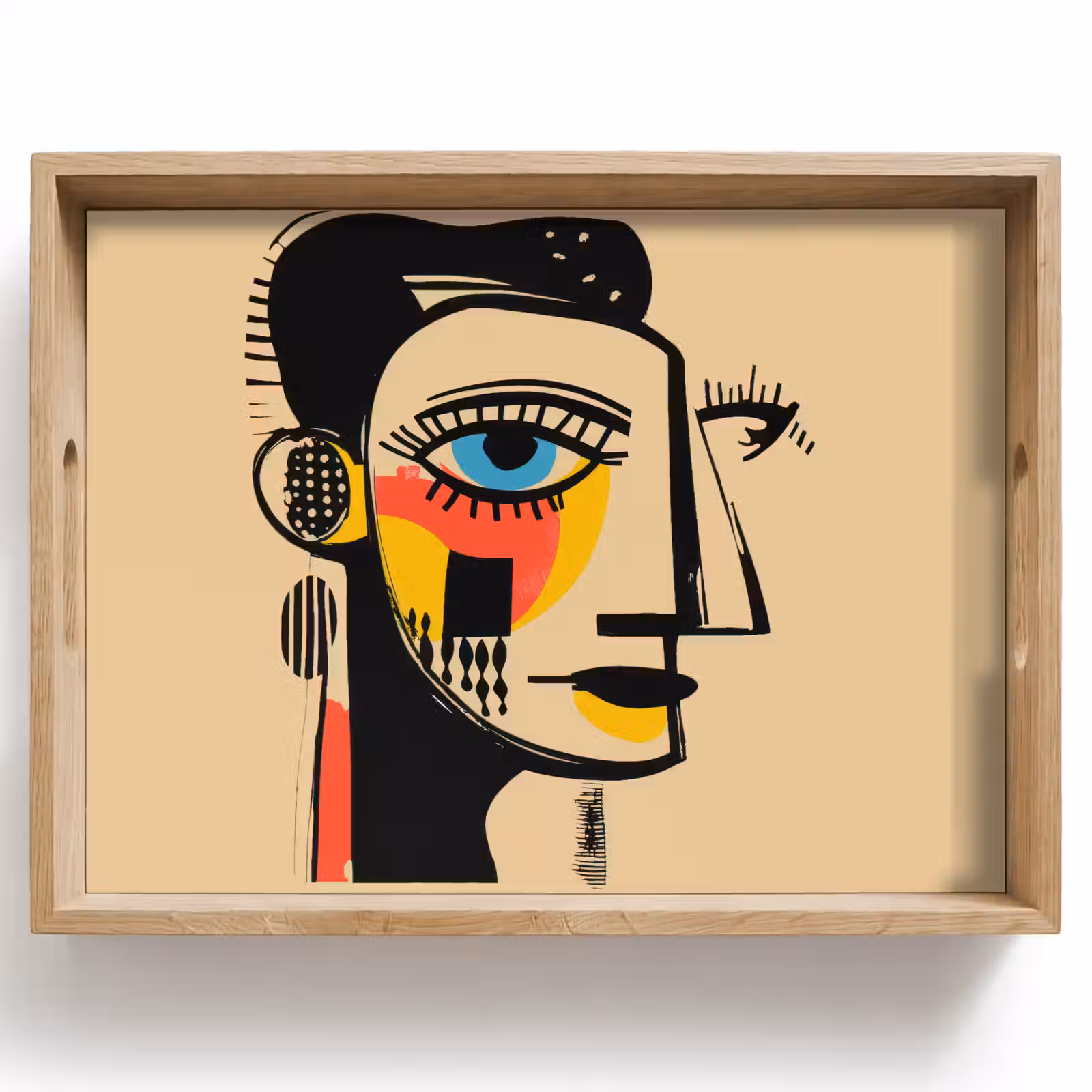 Tray - Geometric - Bright colors - Cubist style — 1