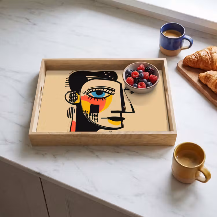 Tray - Geometric - Bright colors - Cubist style — 3
