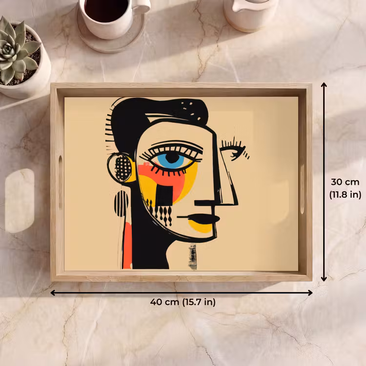 Tray - Geometric - Bright colors - Cubist style — 7