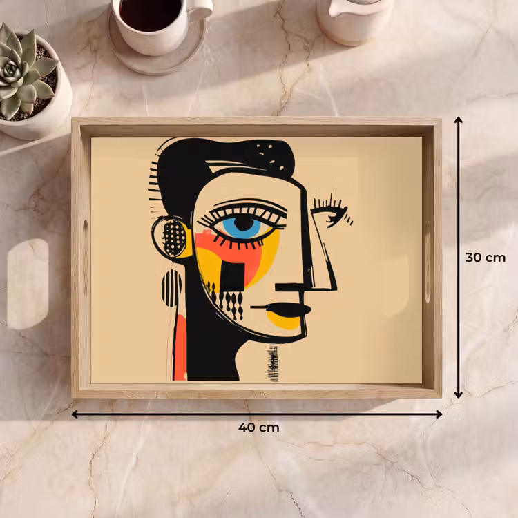 Tray - Geometric - Bright colors - Cubist style — 8