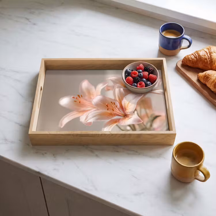 Tray - Lilies - Stamen - Pink - Blurred — 3