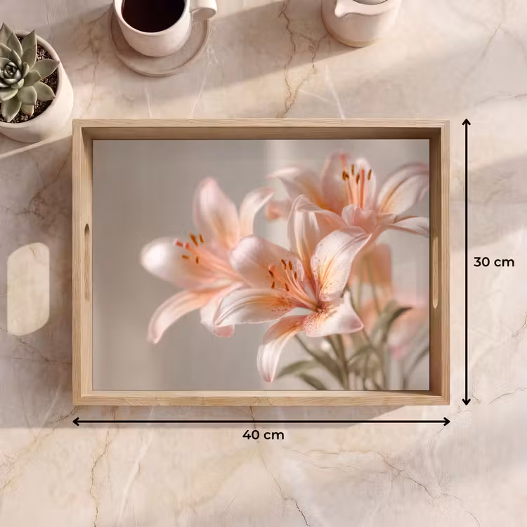 Tray - Lilies - Stamen - Pink - Blurred — 8