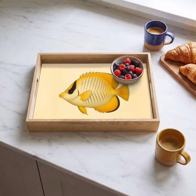Tray - Oval - Fish - Yellow - Scales — 3
