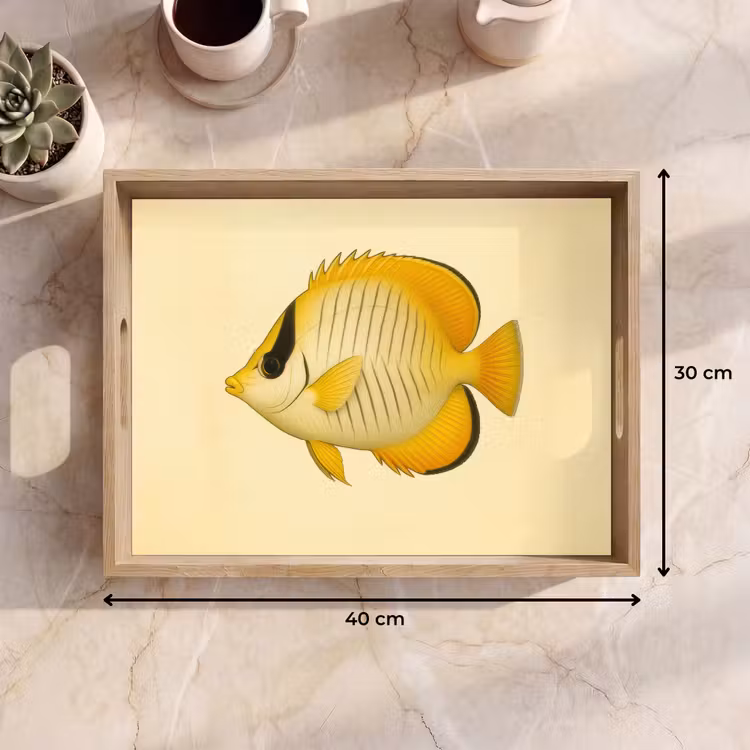 Tray - Oval - Fish - Yellow - Scales — 8