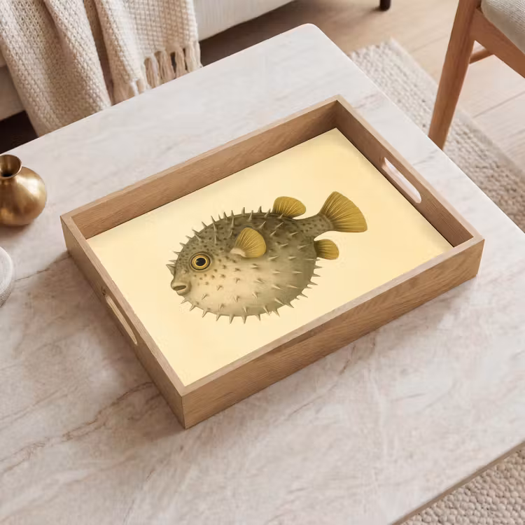 Tray - Spines - Fish - Inflated - Brown — 2