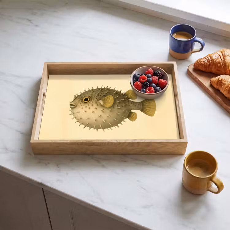 Tray - Spines - Fish - Inflated - Brown — 3