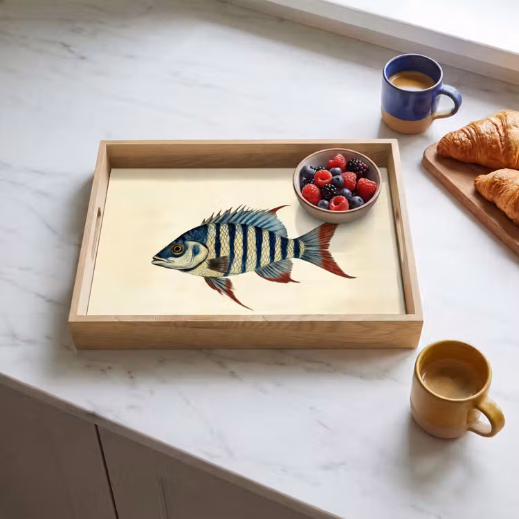 Tray - Striped - Dark blue - Back fin - Fish — 3