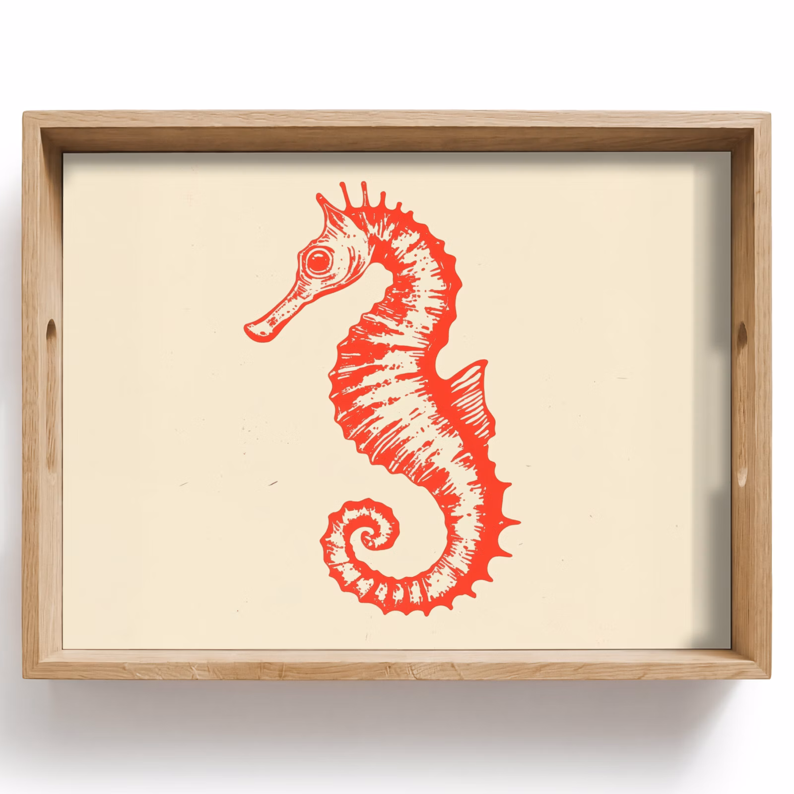 Tray - Seahorse - Red - Fine details — 1