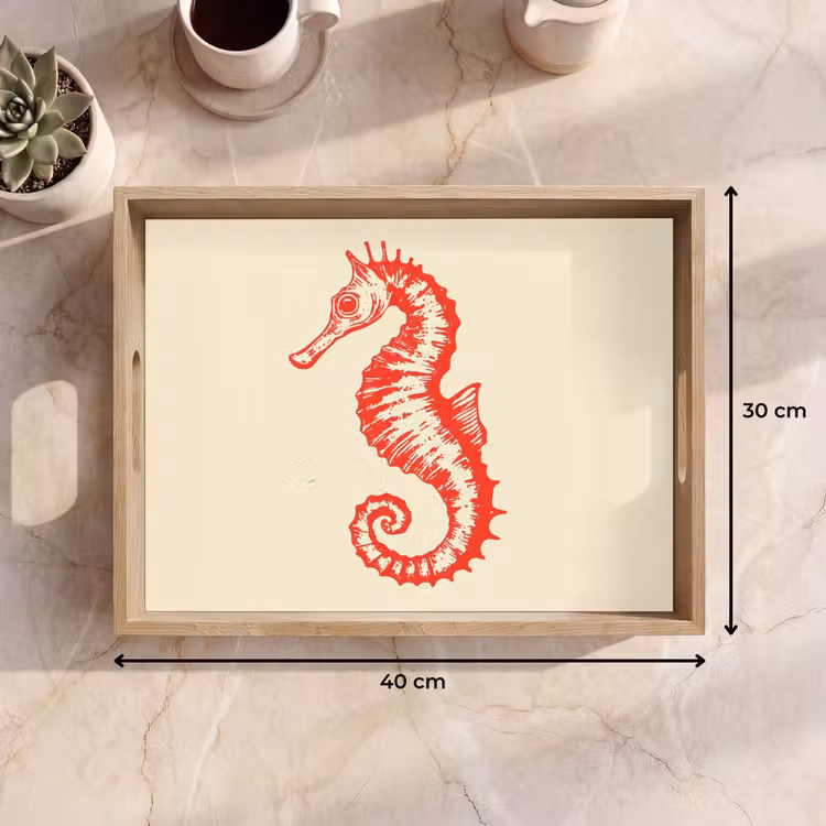 Tray - Seahorse - Red - Fine details — 8
