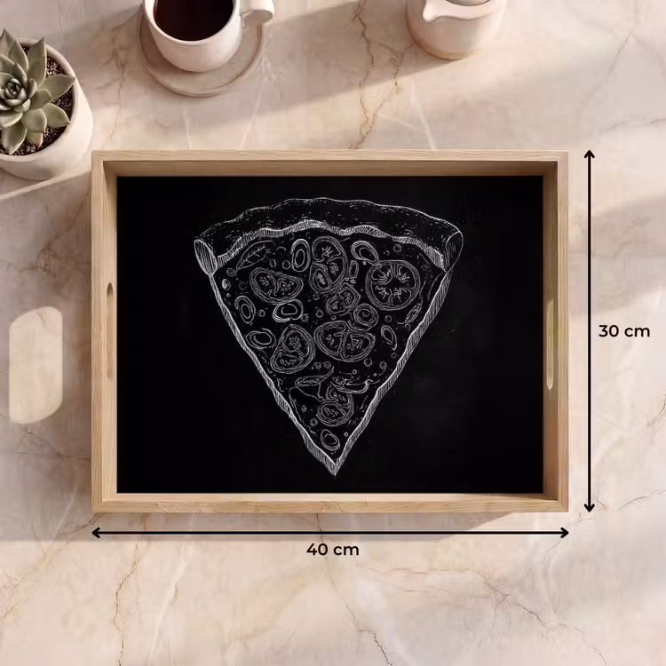 Tray - Pizza tip - Toppings - Chalk drawing — 8