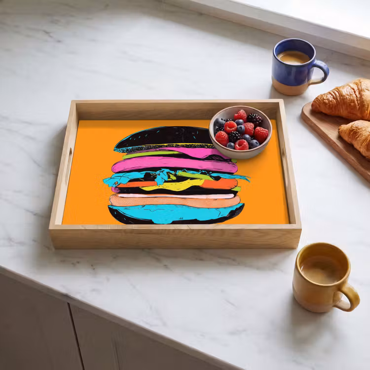 Tray - Hamburger - Colorful - Playful — 3