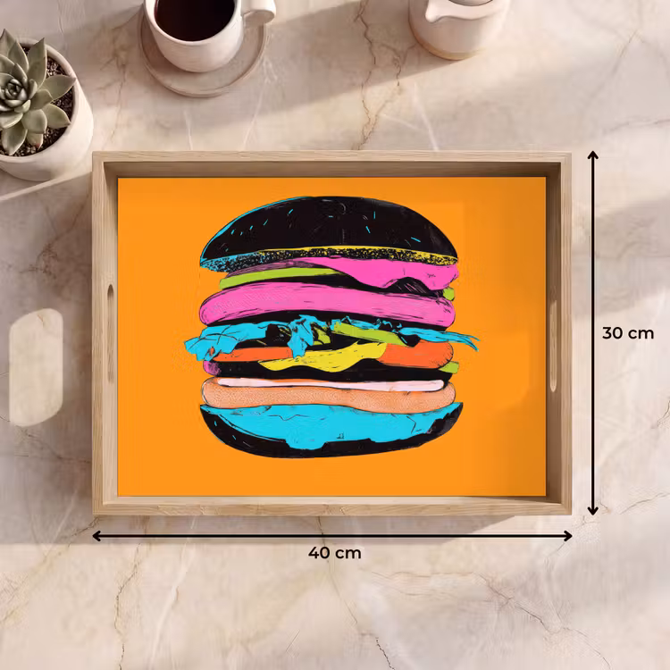 Tray - Hamburger - Colorful - Playful — 8