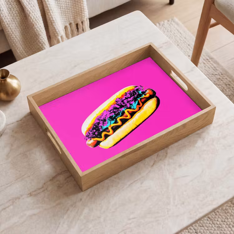 Tray - Hot dog - Pink - Retro — 2