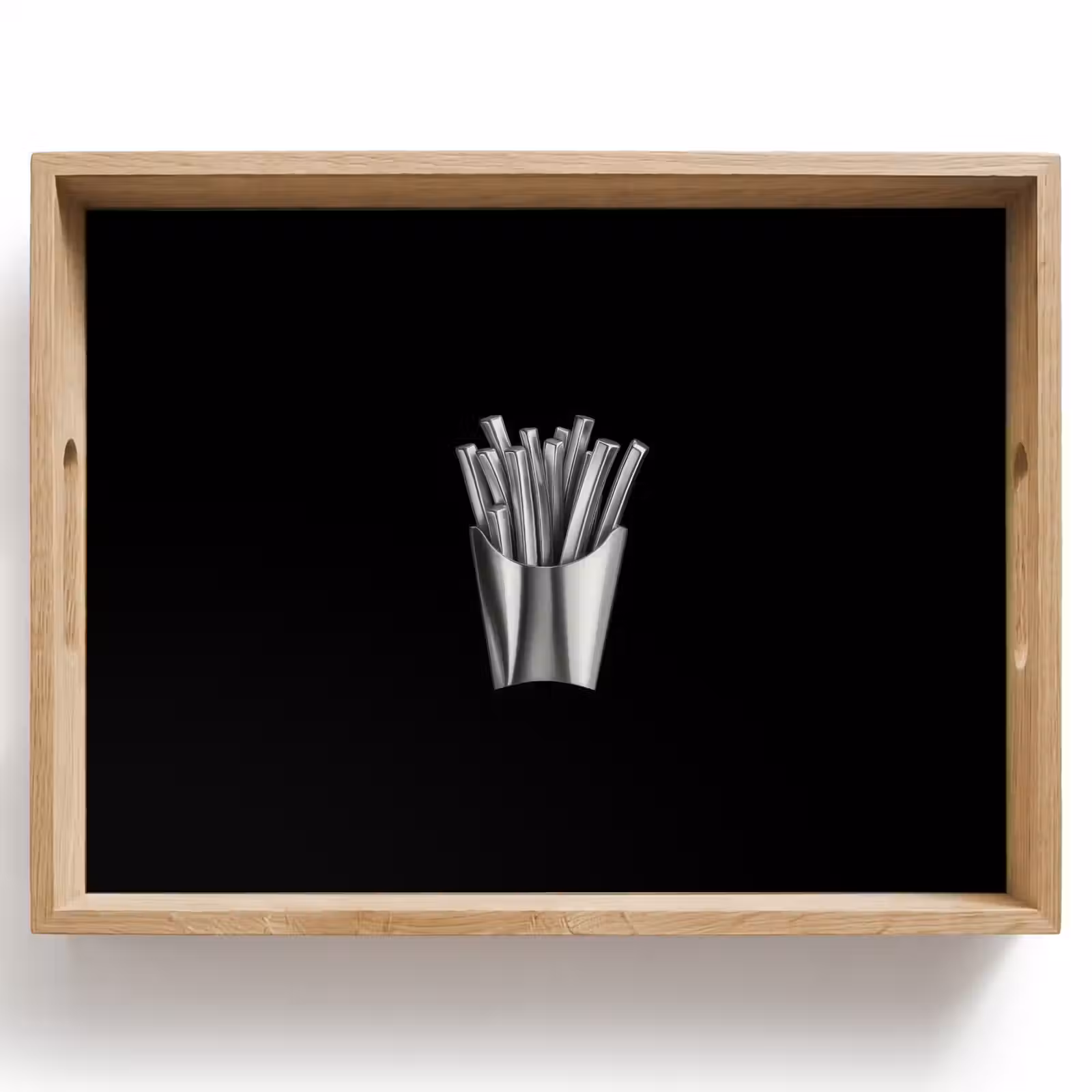 Tray - Fries - Futuristic - Silver — 1