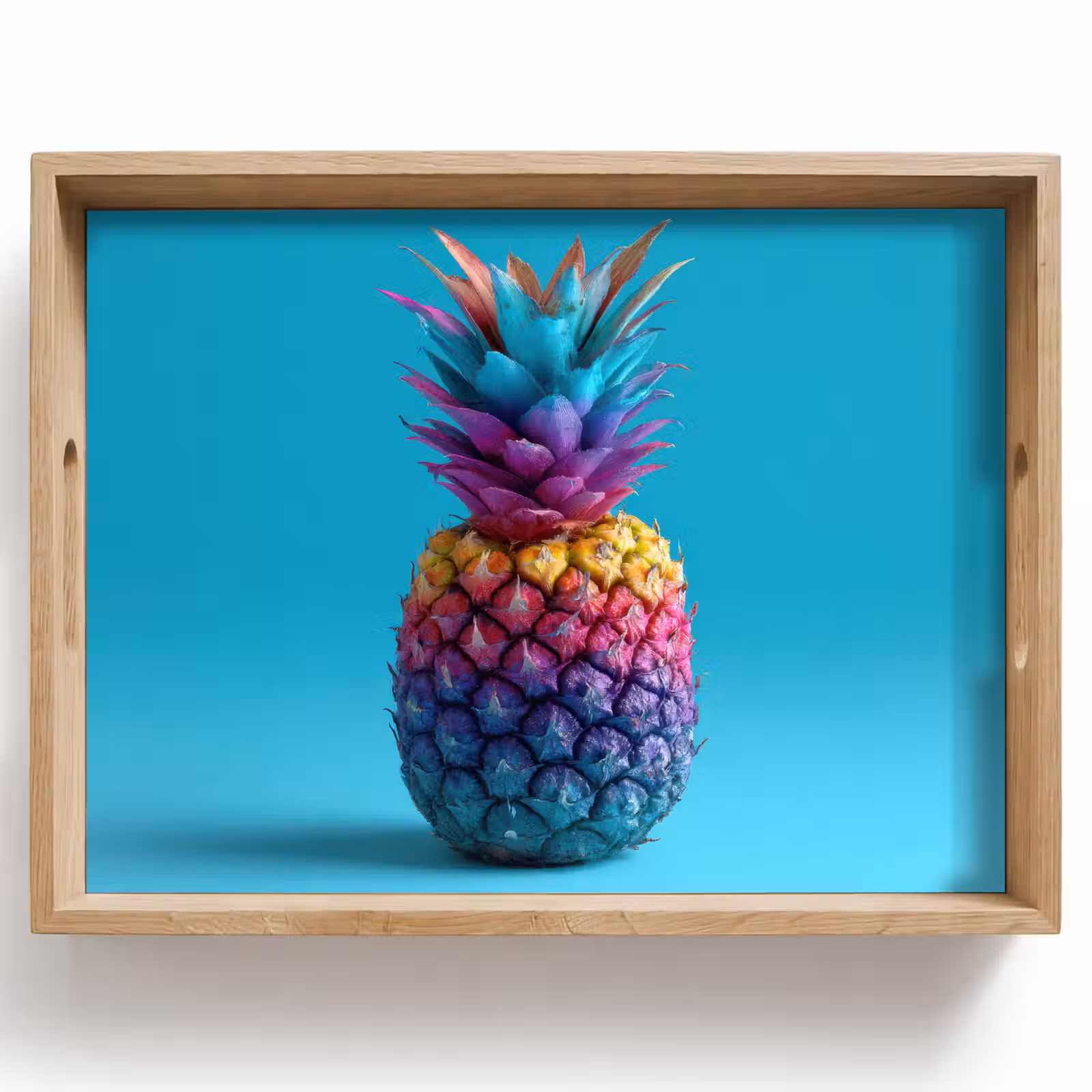 Tray - Pineapple - Rainbow - Blue - Pop art — 1