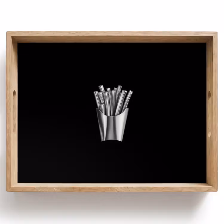 Tray - Fries - Futuristic - Silver — 1