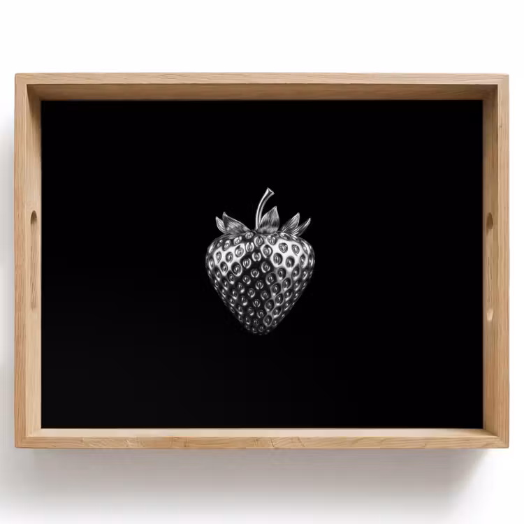 Tray - Strawberry - Seed Structure - Realistic — 1