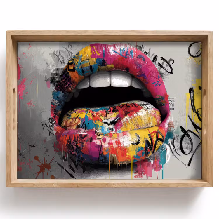Tray - Lips - Graffiti - Expressive — 1