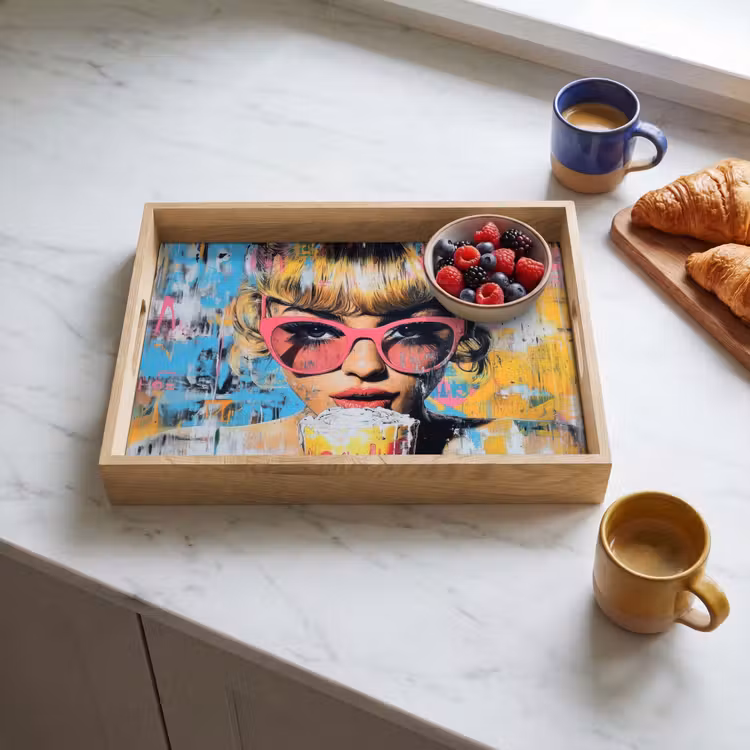 Tray - Sunglasses - Woman - Colorful - Paint splatters — 3