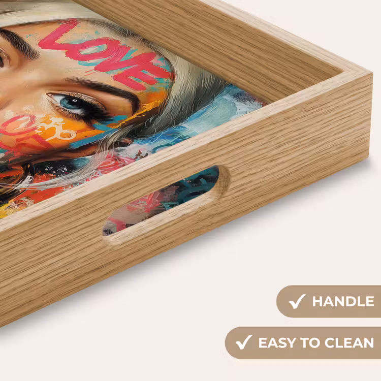 Tray - Woman - Chewing gum - Graffiti - Love — 9