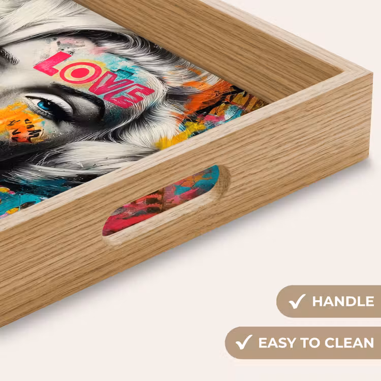 Tray - Woman - Chewing gum - Graffiti - Neon colors — 9