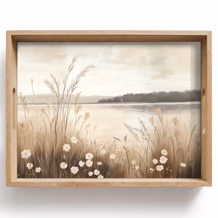 Tray - Lake - Water - Nature - Beige — 1