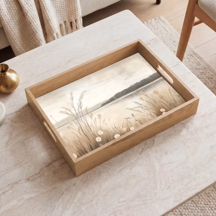 Tray - Lake - Water - Nature - Beige — 2