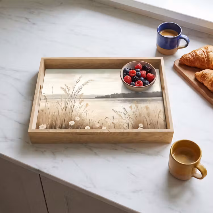 Tray - Lake - Water - Nature - Beige — 3