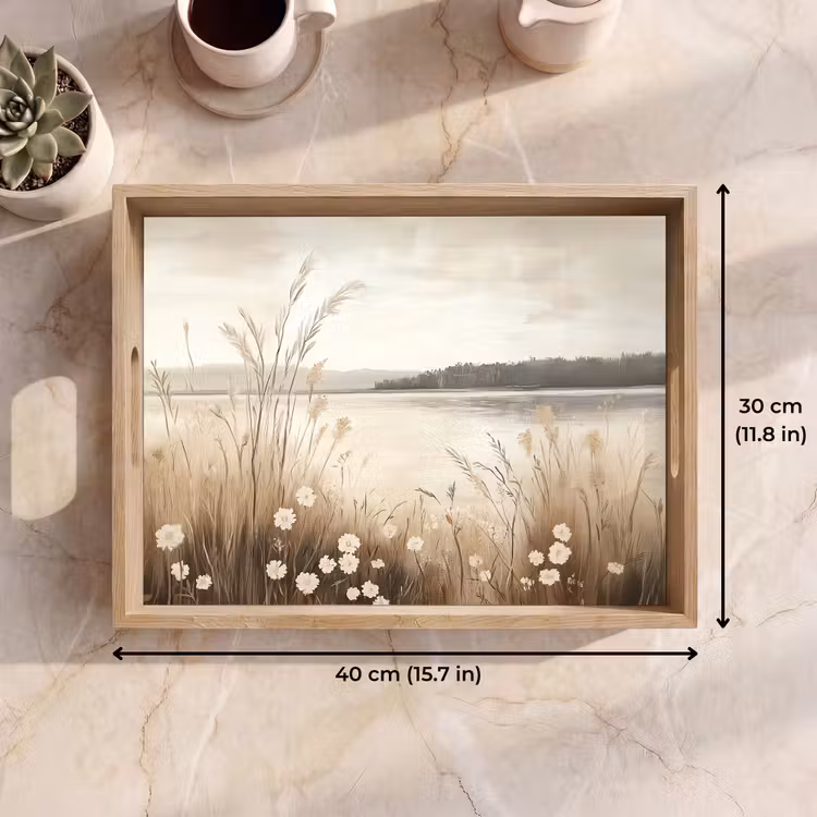 Tray - Lake - Water - Nature - Beige — 7