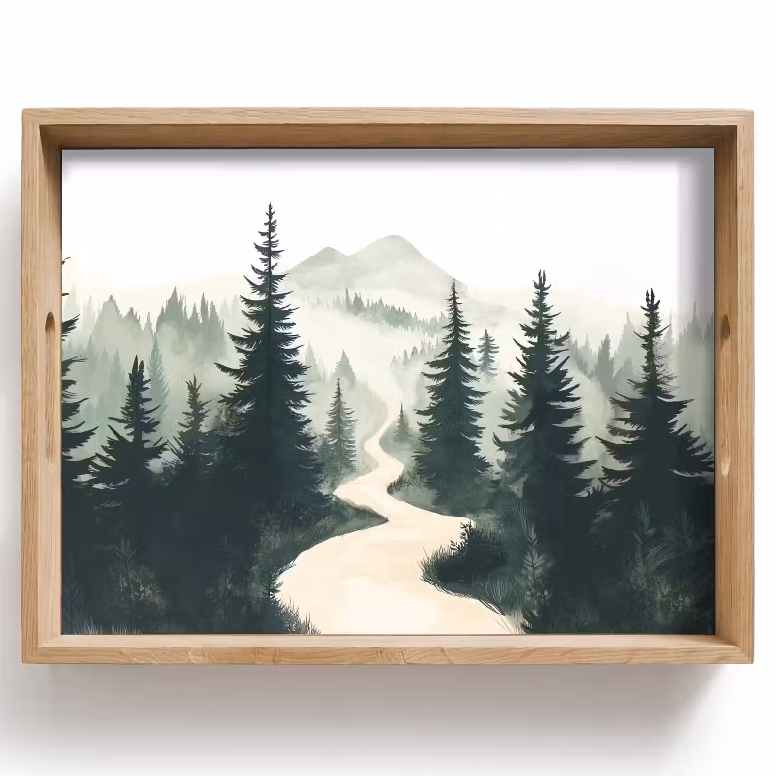 Tray - Path - Trees - Forest - Illustration — 1