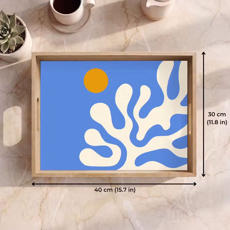 Tray - Minimalist - Organic pattern - Blue — 7
