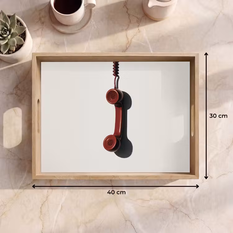Tray - Phone - Cord - Red - Minimalist — 8