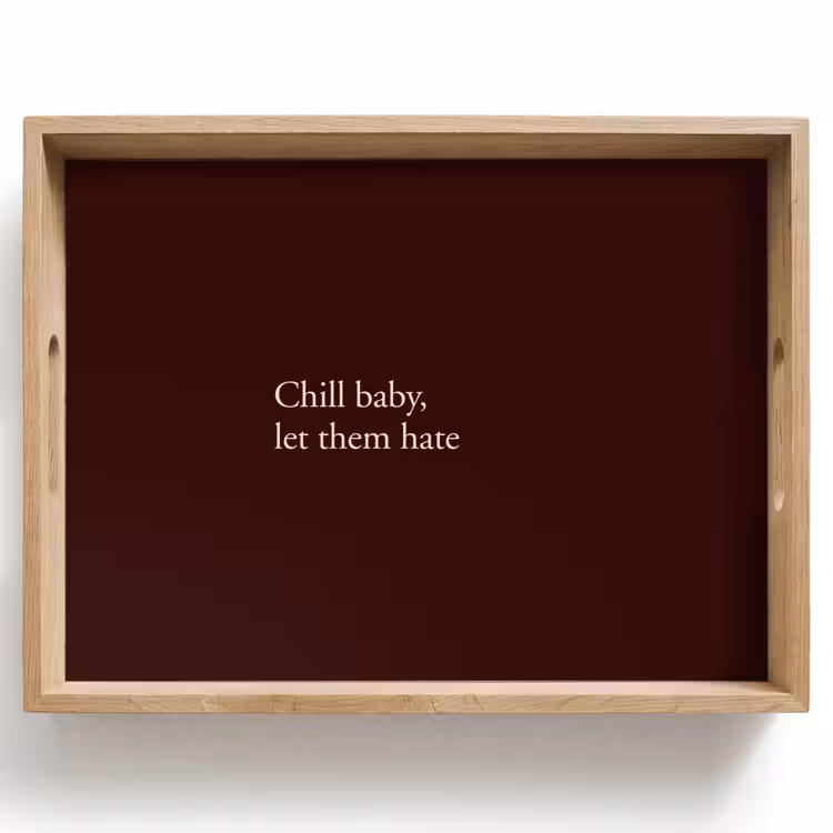 Tray - Text - Red - Minimalist — 1