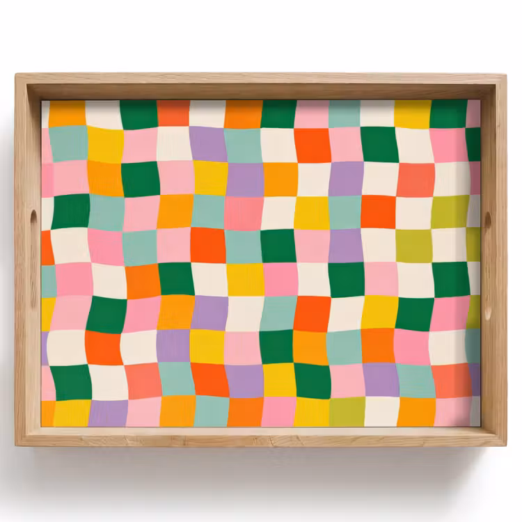 Tray - Squares - Colorful - Wavy — 1