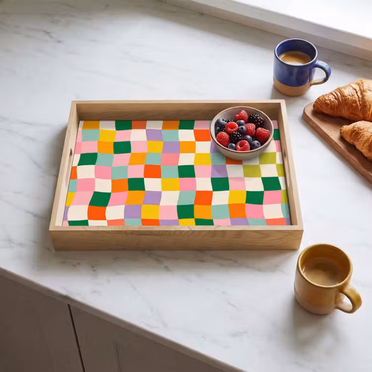 Tray - Squares - Colorful - Wavy — 3