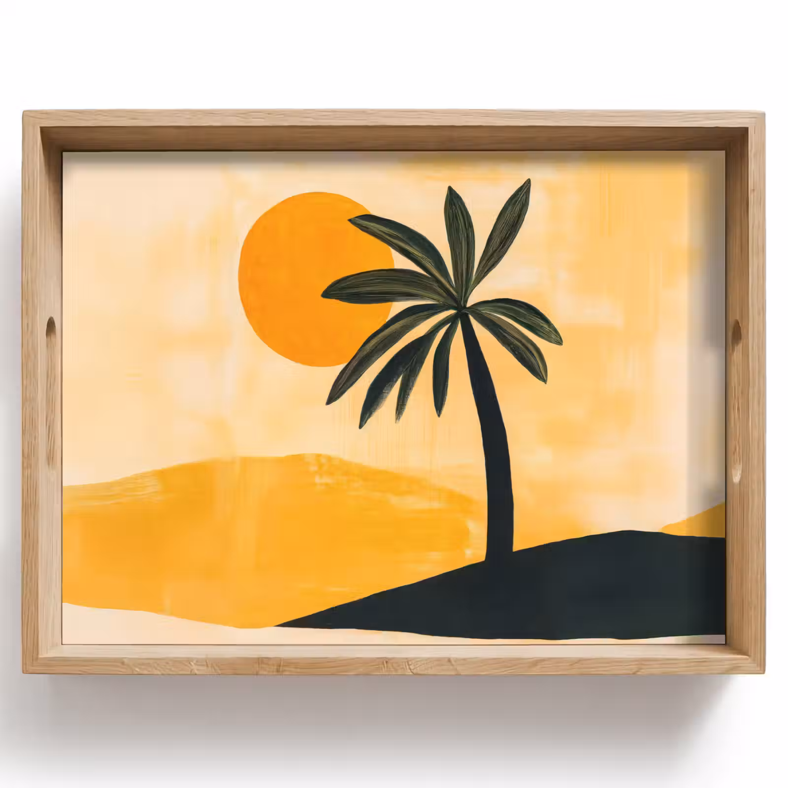 Tray - Illustration - Palm tree - Sun - Hills — 1