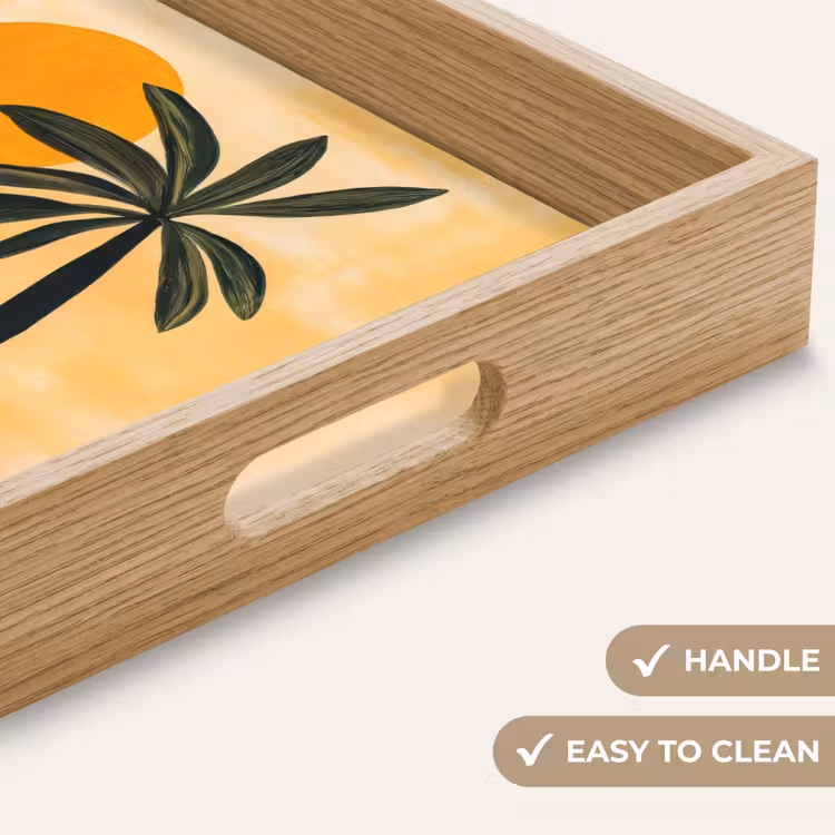 Tray - Illustration - Palm tree - Sun - Hills — 9