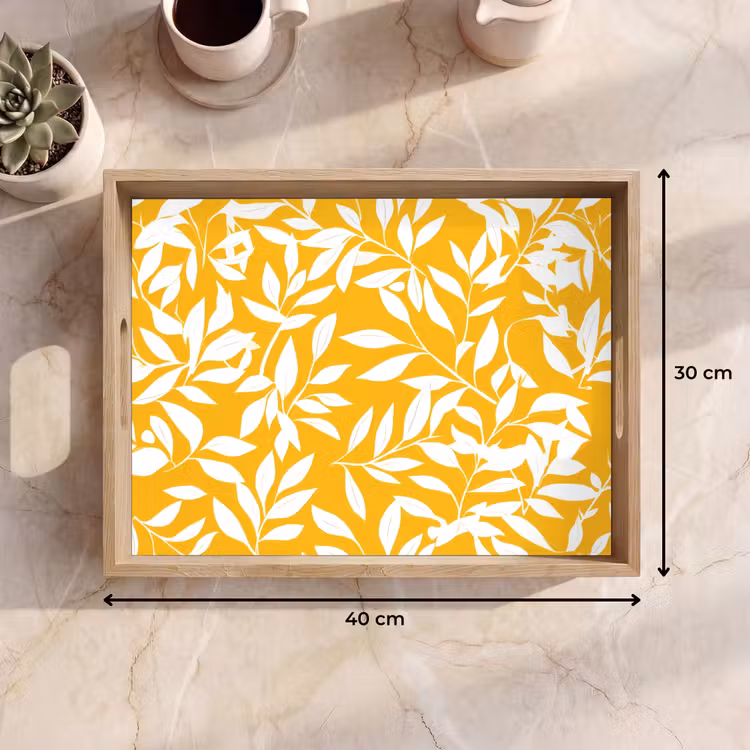 Tray - Leaves - Branches - Yellow — 8