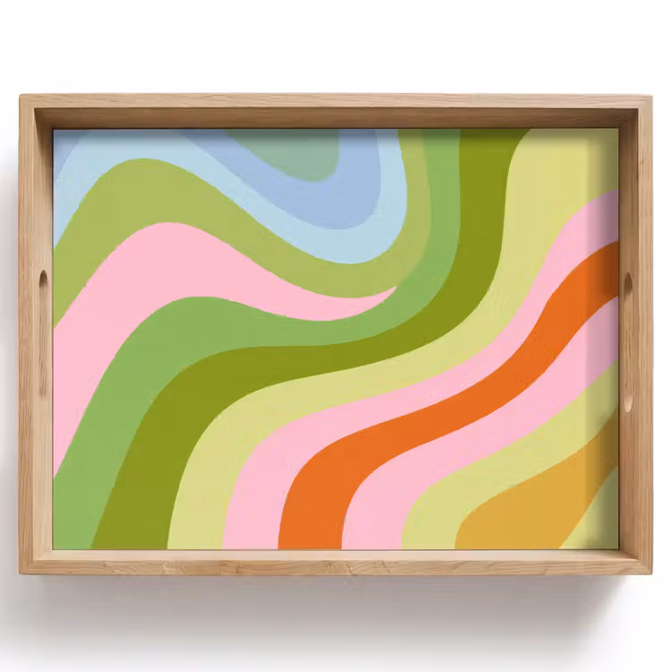 Tray - Lines - Pastel shades - Wavy — 1