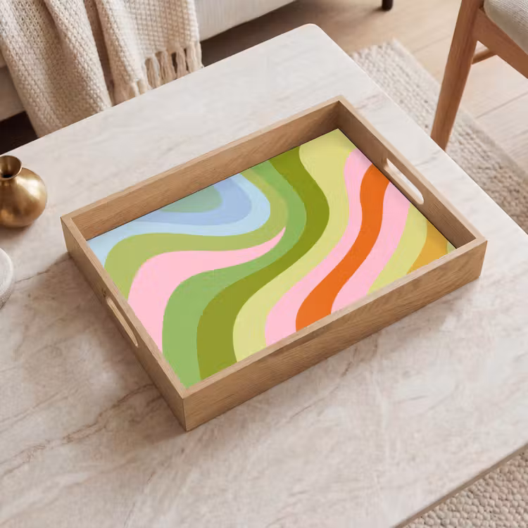 Tray - Lines - Pastel shades - Wavy — 2