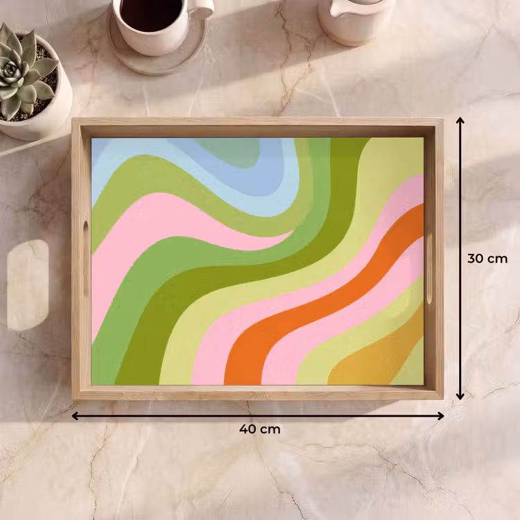 Tray - Lines - Pastel shades - Wavy — 8