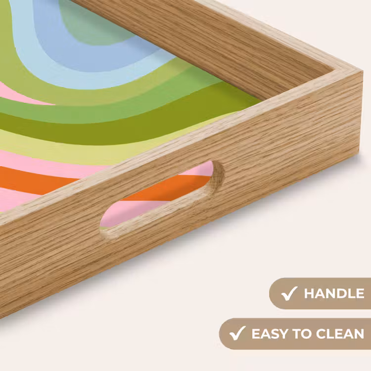 Tray - Lines - Pastel shades - Wavy — 9