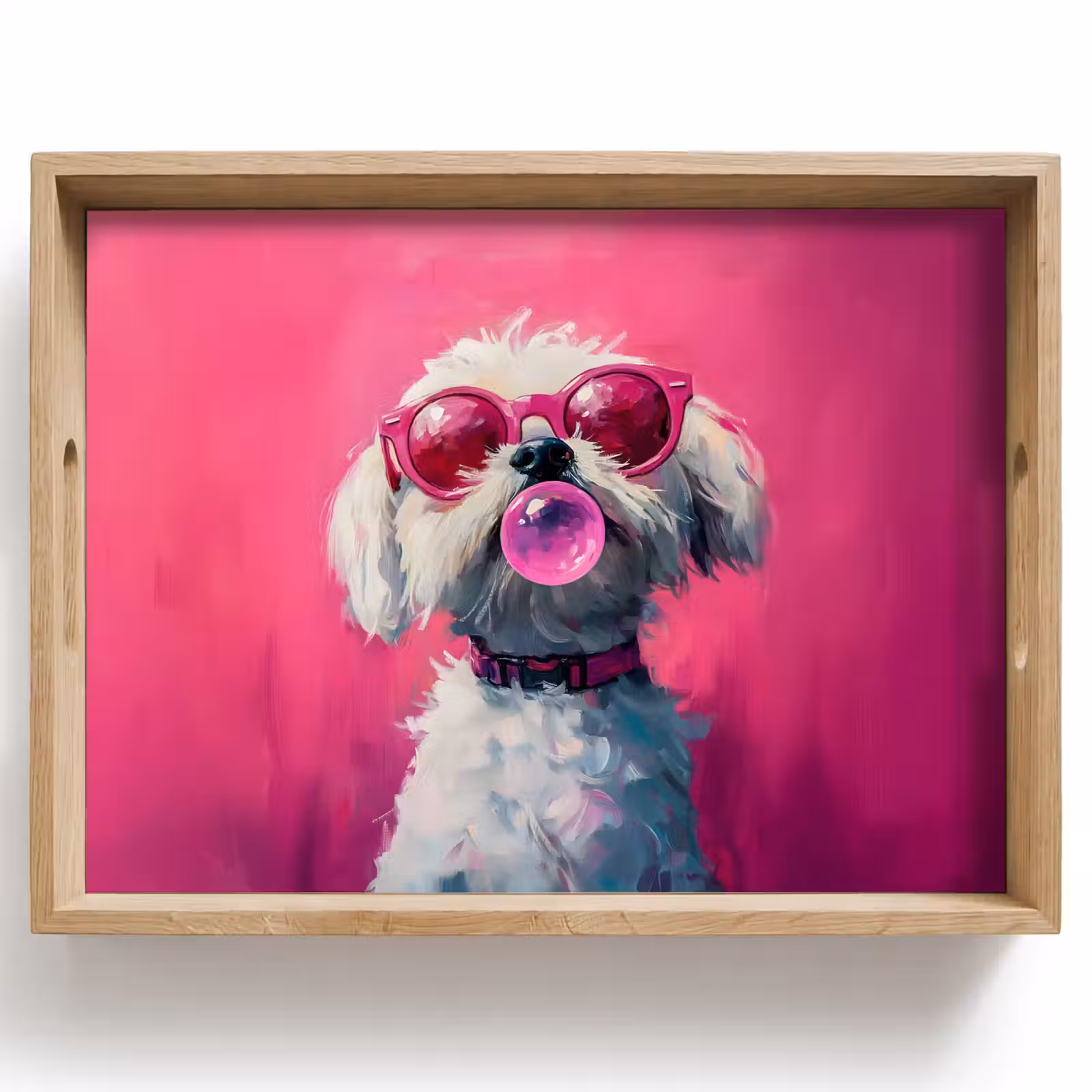 Tray - Pink - Dog - Bubble — 1