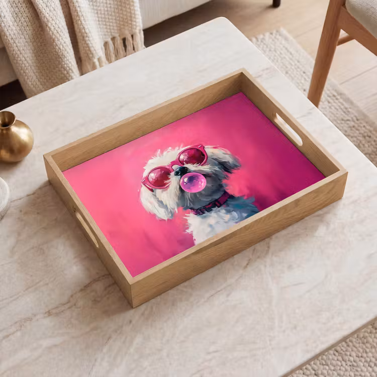 Tray - Pink - Dog - Bubble — 2