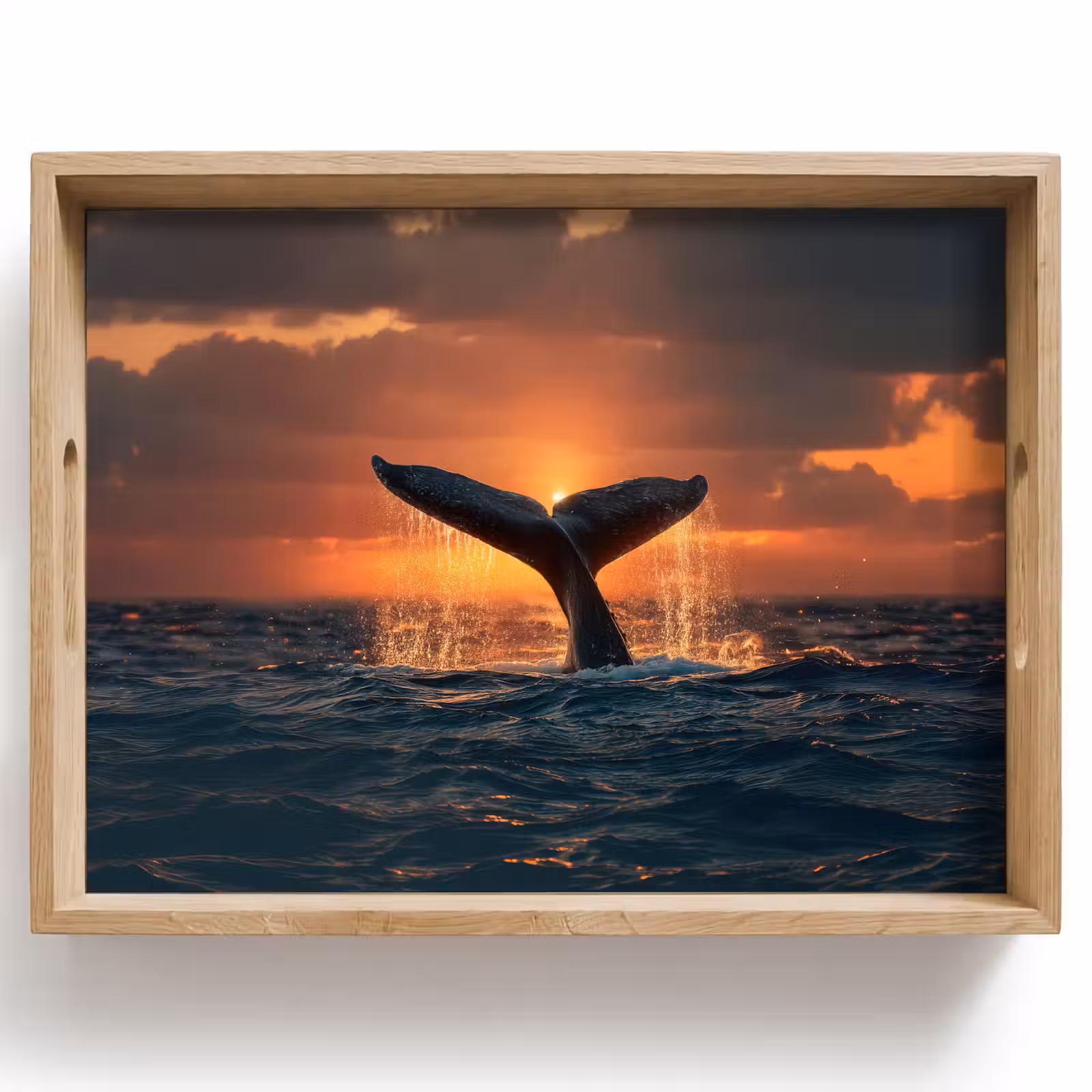 Tray - Whale tail - Water - Sunset — 1